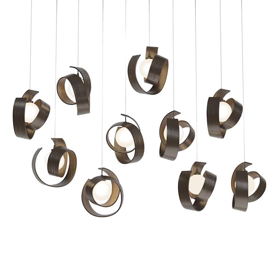 Hubbardton Forge Riza 10 Light 47" Wide Linear Pendant