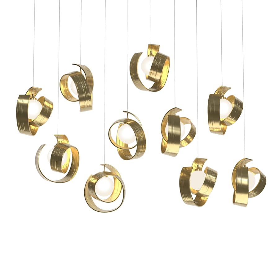 Hubbardton Forge Riza 10 Light 47" Wide Linear Pendant
