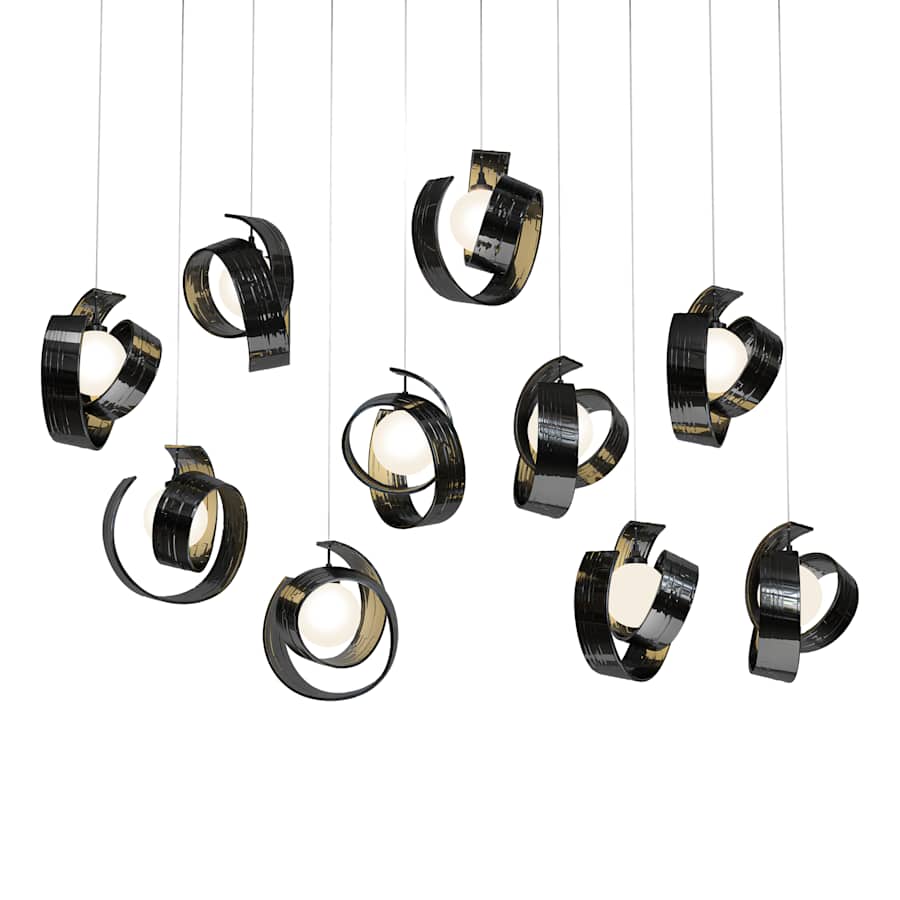 Hubbardton Forge Riza 10 Light 47" Wide Linear Pendant