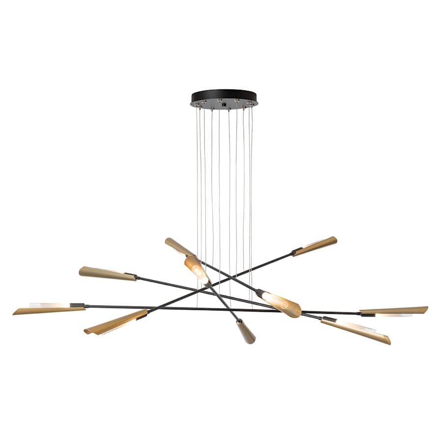 Hubbardton Forge Flight 10 Light 74" Wide Multi Light Pendant