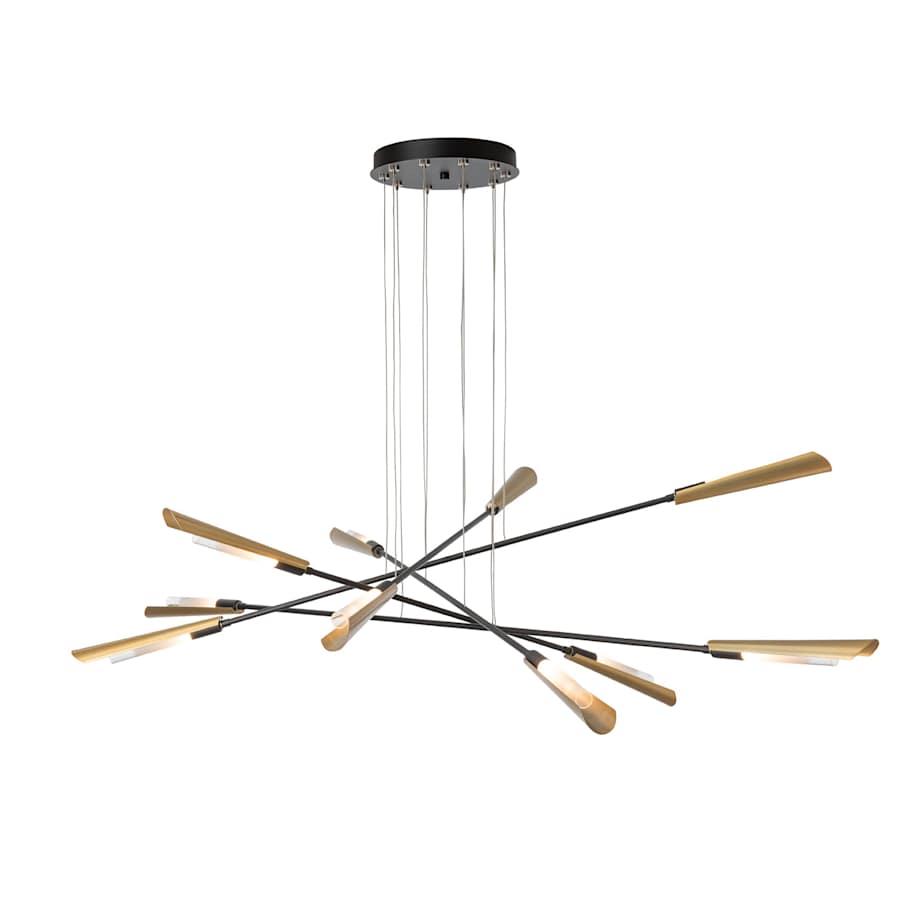 Hubbardton Forge Flight 10 Light 74" Wide Multi Light Pendant