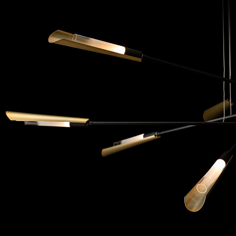 Hubbardton Forge Flight 10 Light 74" Wide Multi Light Pendant