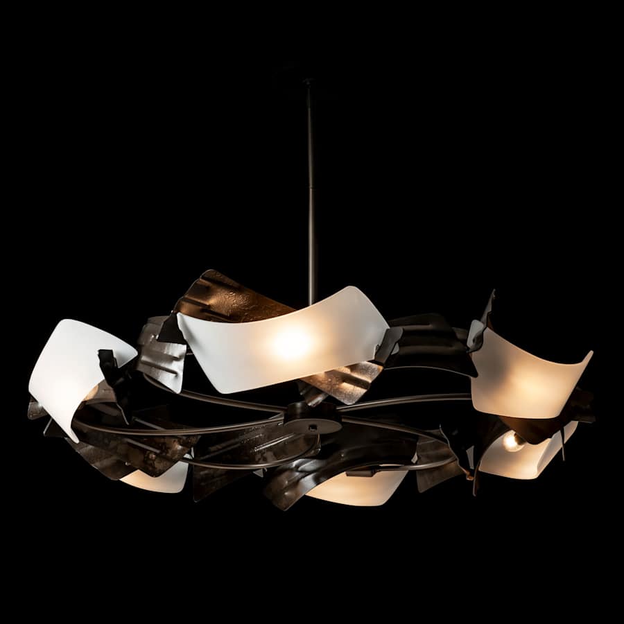 Hubbardton Forge Crest 6 Light 38" Wide Abstract Pendant
