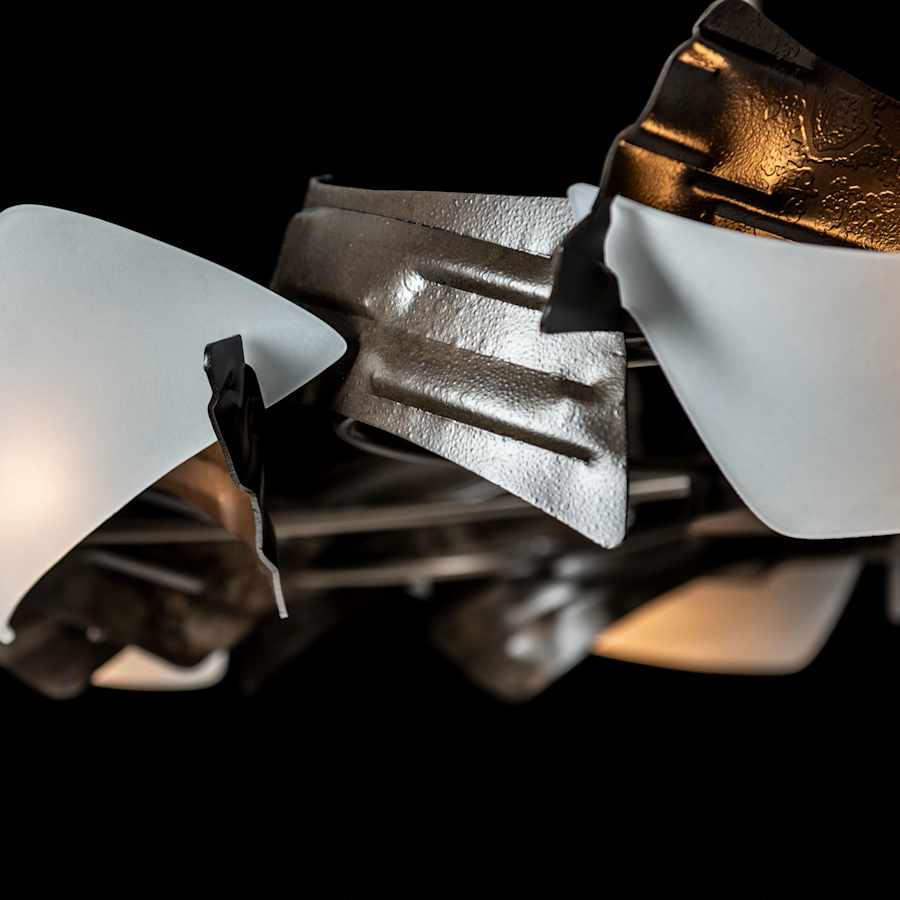 Hubbardton Forge Crest 6 Light 38" Wide Abstract Pendant