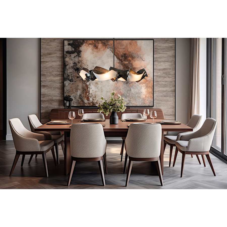 Hubbardton Forge Crest 6 Light 38" Wide Abstract Pendant