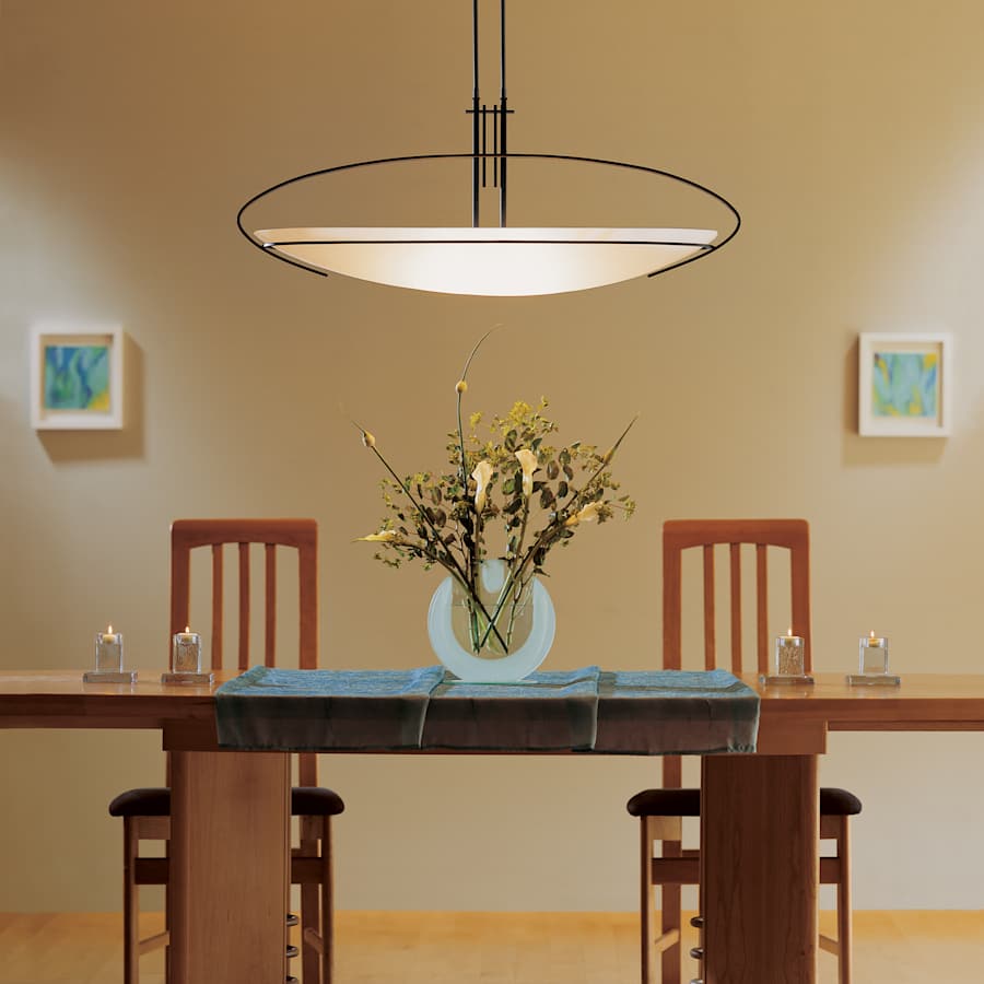 Hubbardton Forge Mackintosh 2 Light 41" Wide Linear Pendant with Customizable Glass Shade