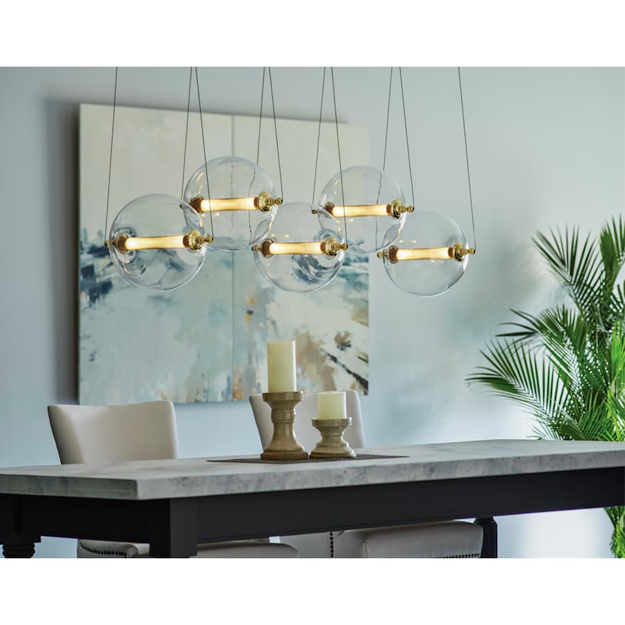 Hubbardton Forge Otto 10 Light 57" Wide Suspension Linear Pendant