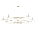 Hubbardton Forge Willow 6 Light 60" Wide Taper Candle Linear Chandelier