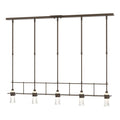Hubbardton Forge Erlenmeyer 5 Light 48" Wide Linear Pendant