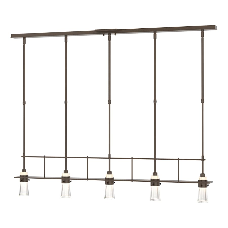 Hubbardton Forge Erlenmeyer 5 Light 48" Wide Linear Pendant