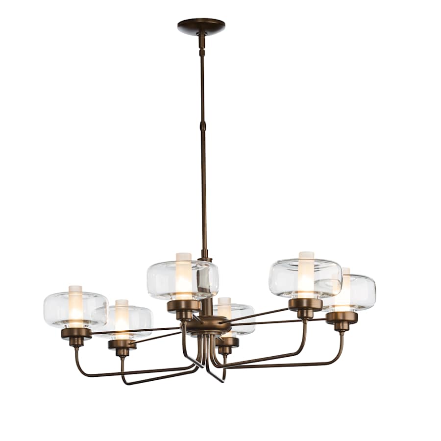 Hubbardton Forge Nola 6 Light 42" Wide Chandelier