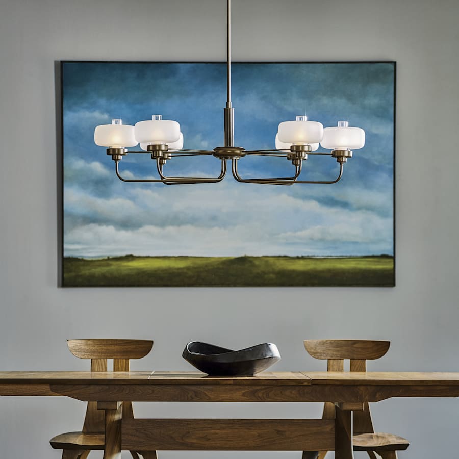 Hubbardton Forge Nola 6 Light 42" Wide Chandelier