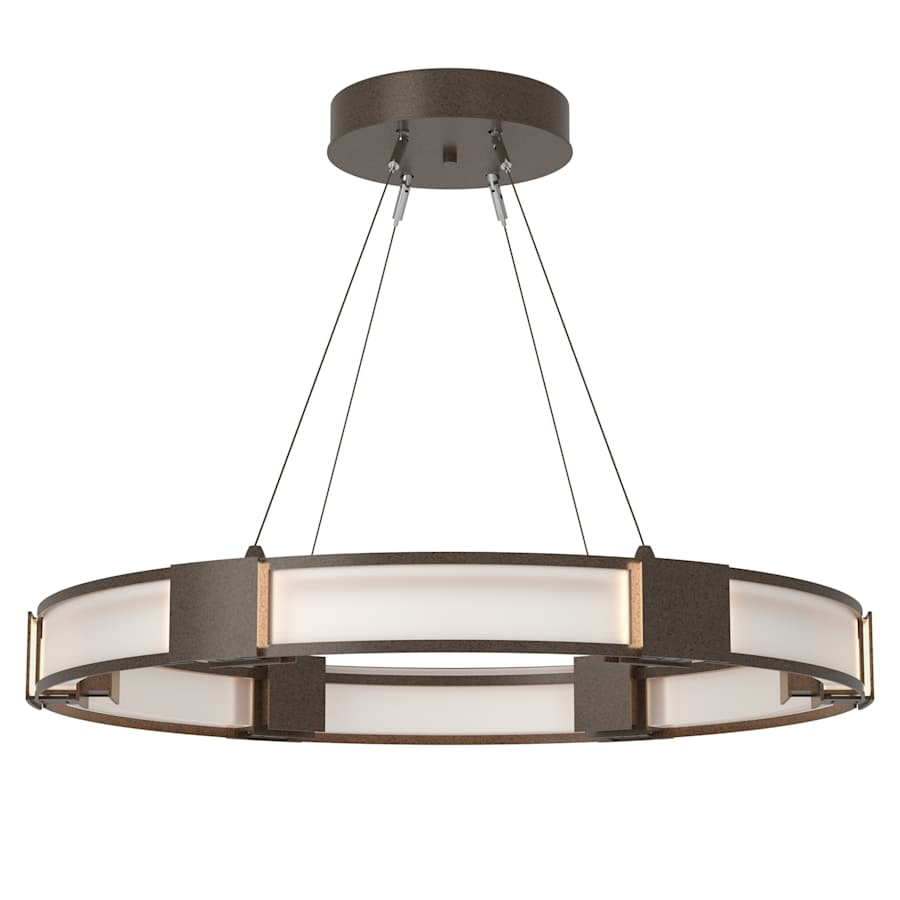 Hubbardton Forge Aura 6 Light 29" Wide LED Ring Chandelier