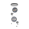 Hubbardton Forge Abacus 20" Wide LED Abstract Multi Light Pendant