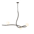 Hubbardton Forge Slide 3 Light 45" Wide Abstract Linear Chandelier