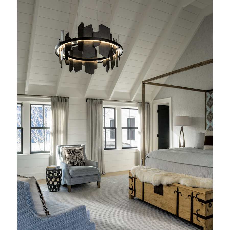 Hubbardton Forge Ardesia 38" Wide LED Ring Chandelier
