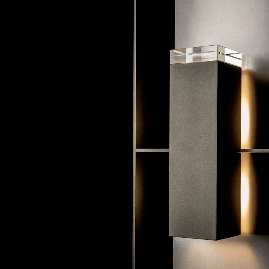 Hubbardton Forge Shadow Box 2 Light 45" Tall Outdoor Wall Sconce