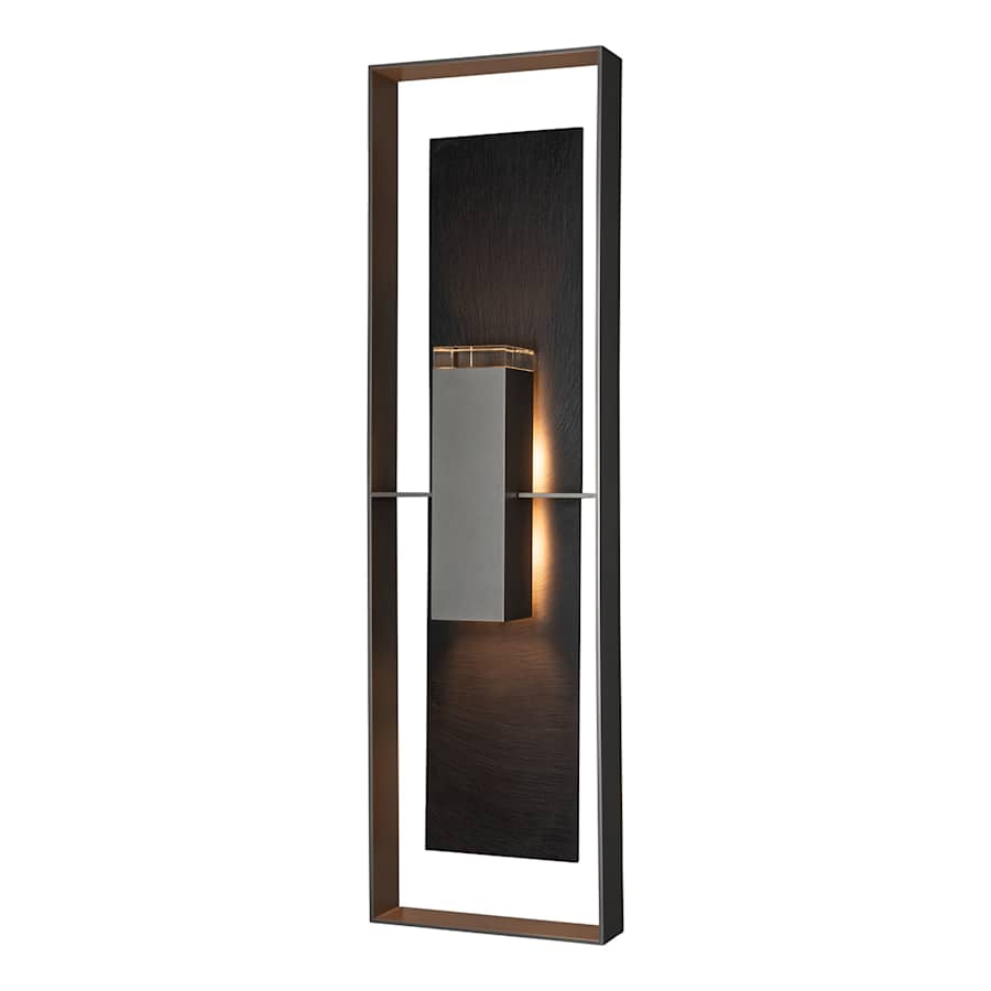 Hubbardton Forge Shadow Box 2 Light 45" Tall Outdoor Wall Sconce