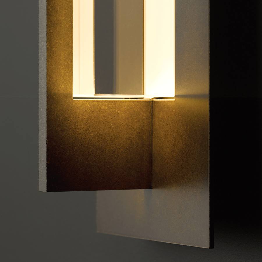 Hubbardton Forge Double Axis 2 Light 24" Tall LED Outdoor Wall Sconce with Customizable Glass Shade
