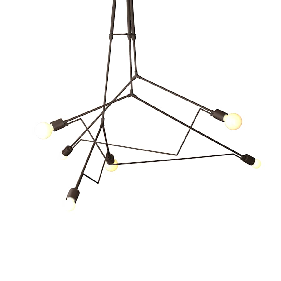 Hubbardton Forge Divergence 6 Light 55" Wide Outdoor Abstract Multi Light Pendant