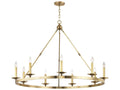 Hudson Valley Allendale 9-Light Round Chandelier in Aged Brass