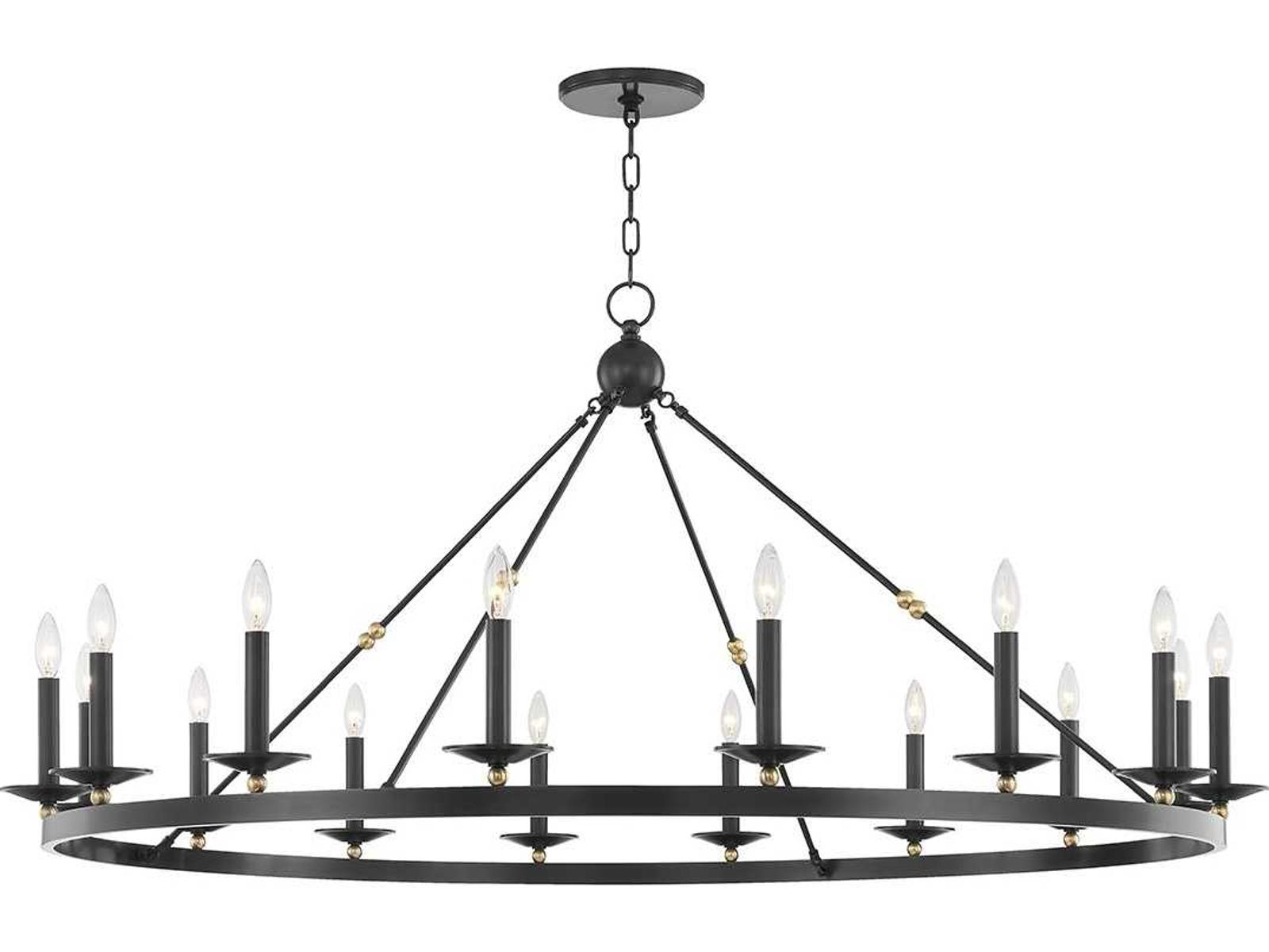 Hudson Valley Allendale 16-Light Round Chandelier in Aged Old Bronze