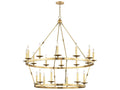 Hudson Valley Allendale 20-Light Aged Brass Candelabra Tiered Chandelier