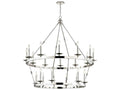 Hudson Valley Allendale 20-Light Round Tiered Chandelier in Polished Nickel