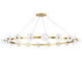 Hudson Valley Austen 18-Light Geometric Round Chandelier in Aged Brass