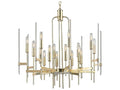 Hudson Valley Bari 16-Light Chandelier with Aged Brass and Clear Glass