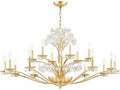 Hudson Valley Beaumont 20-Light Tiered Chandelier in Aged Brass with Crystal Accents