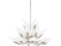 Hudson Valley Blossom 20-Light Silver Leaf Tiered Chandelier with Clear Glass
