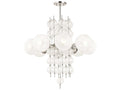 Hudson Valley 8-Light Calypso Chandelier in Polished Nickel with Crackle Clear Glass