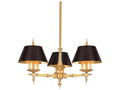 Hudson Valley Cheshire 9-Light Candelabra Chandelier in Aged Brass with Black Shades