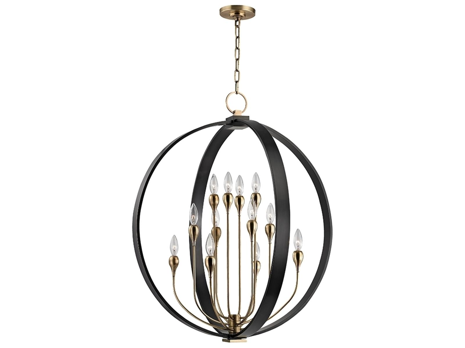 Hudson Valley 12-Light Dresden Chandelier in Aged Old Bronze