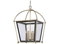 Hudson Valley Hollis 8-Light Aged Brass Clear Glass Candelabra Lantern Chandelier