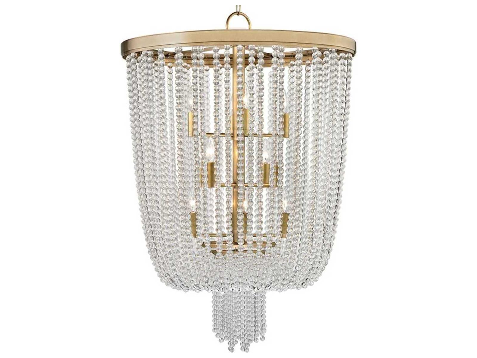 Hudson Valley 12-Light Royalton Chandelier Aged Brass with Clear Crystal