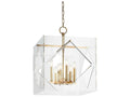 Hudson Valley 8-Light Travis Chandelier Aged Brass with Clear Acrylic
