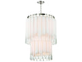 Hudson Valley Tyrell 9-Light Polished Nickel Candelabra Chandelier with Glass Tubes