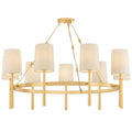 Hudson Valley Lighting Bridgeton 9 Light 46" Wide Chandelier with Raw Silk Shades
