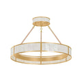 Hudson Valley Lighting Halcott 30" Wide LED Drum Chandelier with Capiz Shell Shade