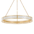 Hudson Valley Lighting Halcott 42" Wide LED Drum Chandelier with Capiz Shell Shade