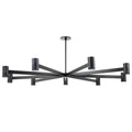 Hudson Valley Lighting Predock 9 Light 64" Wide LED Sputnik Chandelier with Neo Madera Marble Shades