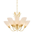 Hudson Valley Lighting Forest Glen 10 Light 42" Wide Chandelier with Seedy Cloud Glass Shades