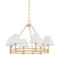 Hudson Valley Lighting Howard 6 Light 33" Wide Chandelier with Silk Shades