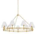 Hudson Valley Lighting Howard 9 Light 50" Wide Chandelier with Silk Shades