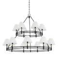 Hudson Valley Lighting Howard 15 Light 50" Wide Chandelier with Silk Shades