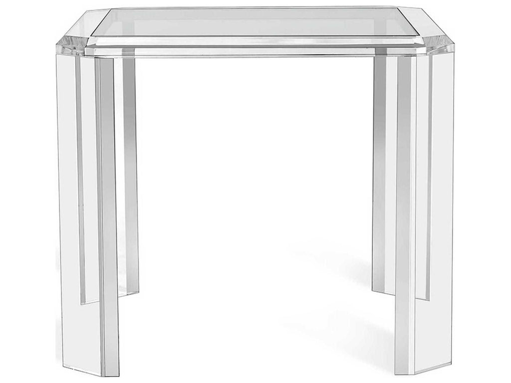 Alden Square Glass Clear End Table