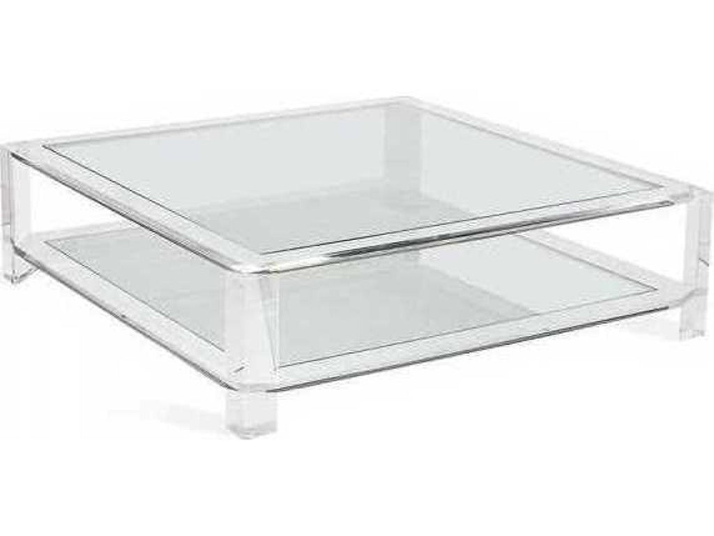 Surrey Square Coffee Table Clear Acrylic and Glass