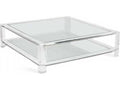 Surrey Square Coffee Table Clear Acrylic and Glass